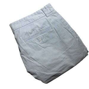 Vineyard Vines Breaker Pants 34x32 Seersucker Chino Stretch Blue White Stripe